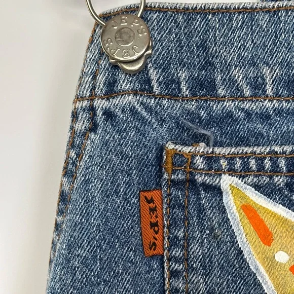 Festival Overalls Boho‎ Painted Denim Girls or Women’s XXS - Picture 7 of 16